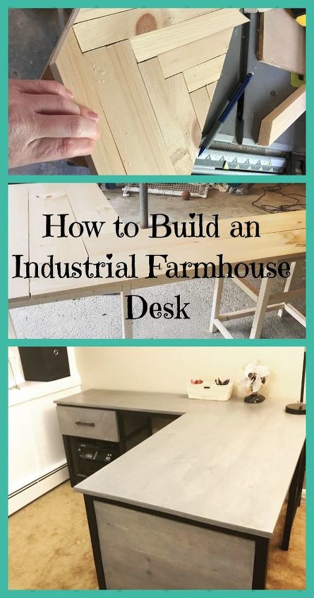 diy gorgeous industrial farmhouse desk