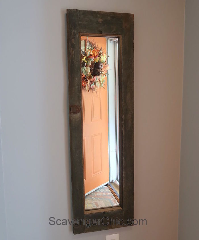 espejo con marco de persiana