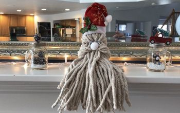 Make A Santa Head Out Of A Mop