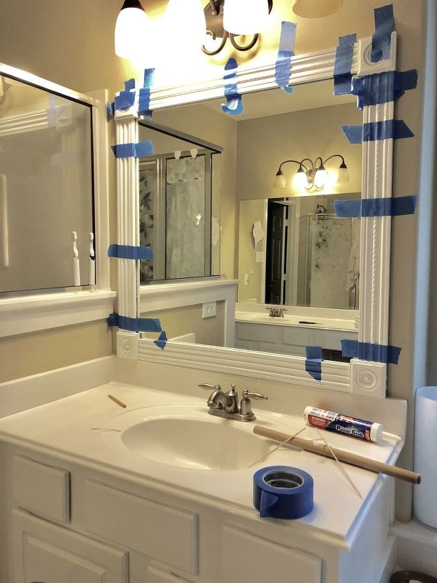 how to frame your builder grade mirror