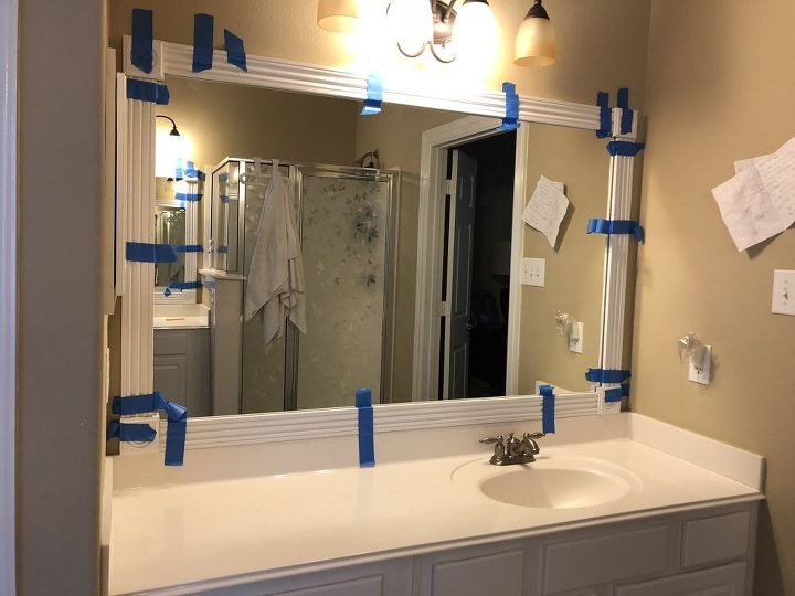 how to frame your builder grade mirror