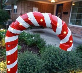 holiday yard decor from pvc pipe how to make a huge candy cane