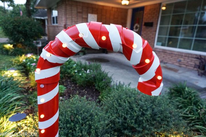 decoracin navidea con tubos de pvc cmo hacer un enorme bastn de caramelo