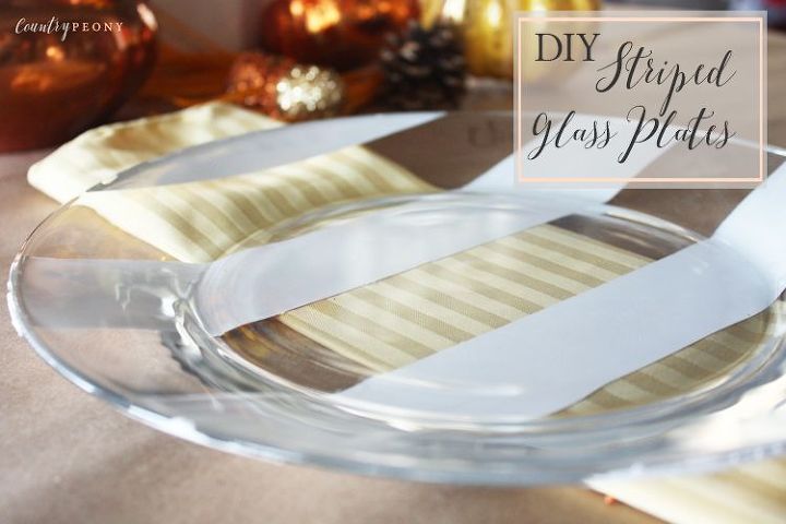 diy striped glass plates
