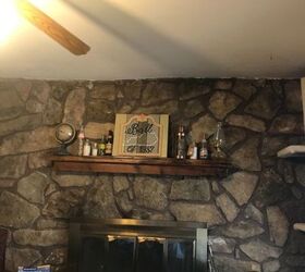 how do i remove mold growing on a creek rock fireplace