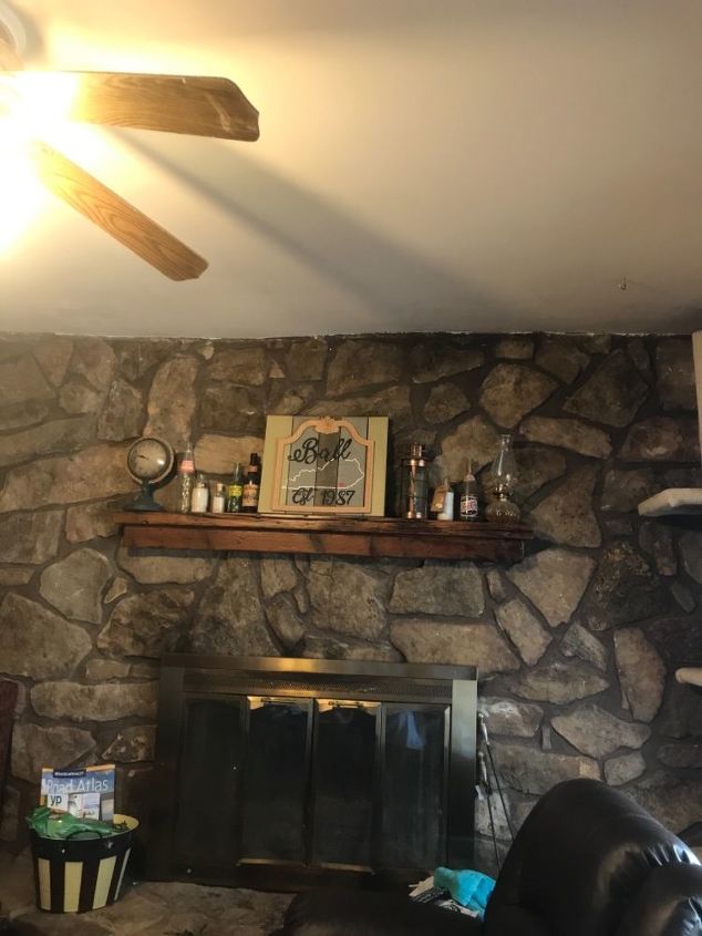 q how do i remove mold growing on a creek rock fireplace