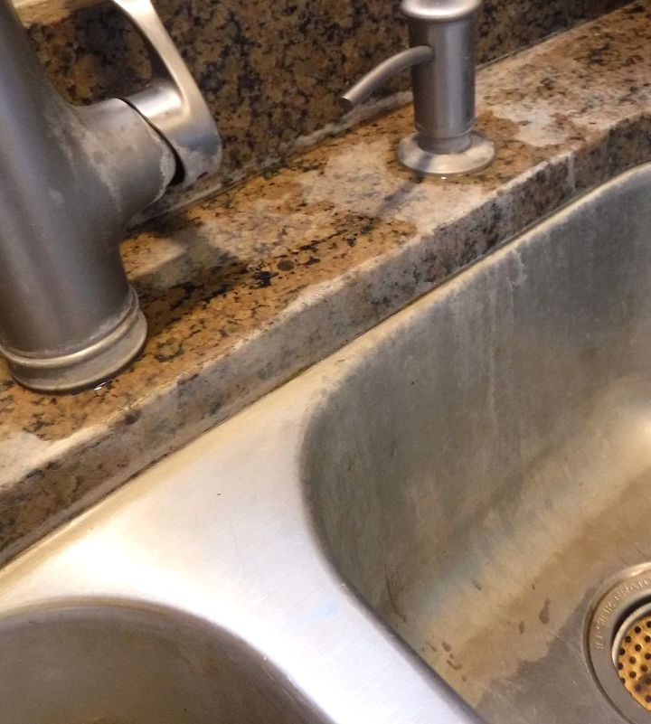 q how do i remove chalky residue from granite surfaces