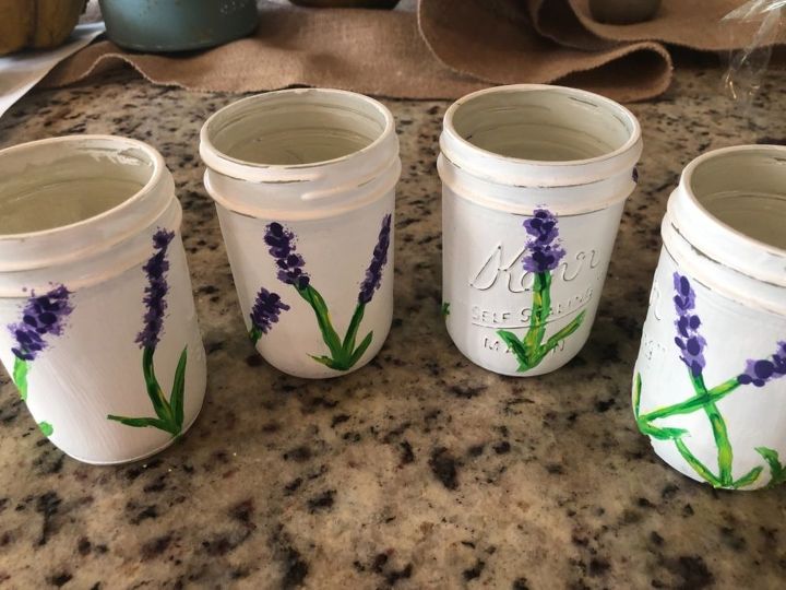 painting glass jars