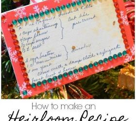 heirloom recipe card christmas ornament