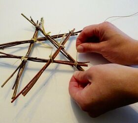 make rustic stars out of sticks