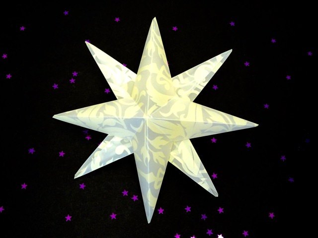 cmo hacer un farolillo de estrella de papel en 3d