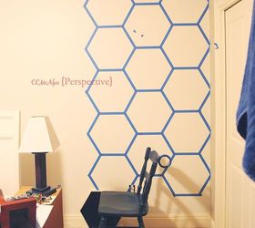 hexagon wall tween boy room focal wall