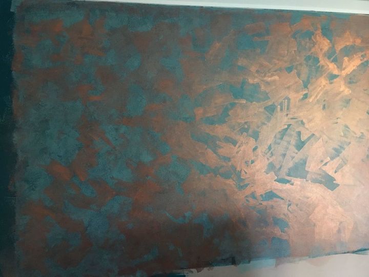 making a faux copper feature wall