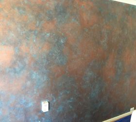 making a faux copper feature wall