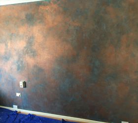 making a faux copper feature wall