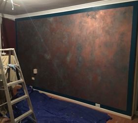 How To Paint A Faux Copper Feature Wall Diy Hometalk