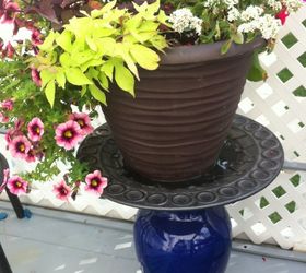 Patio Plant Stand From Vase and Platter