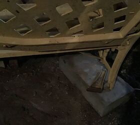 How do I fix the broken metal leg on outdoor bench? Hometalk