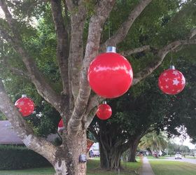 DIY Christmas Beach Ball Ornaments