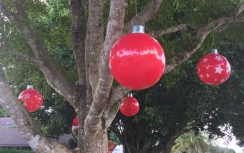 DIY Christmas Beach Ball Ornaments