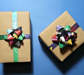 how to make colourful recycled gift bows