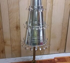 galvanized metal pails turned christmas tree