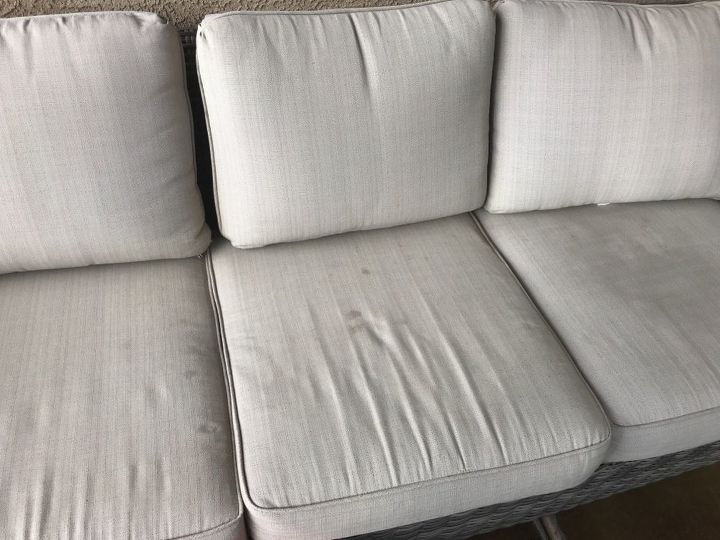 q how do i clean my patio cushions