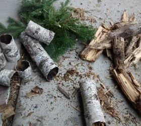 birch wrapped candles other decor
