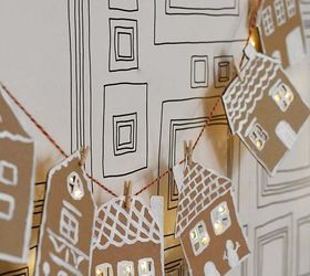 upcycled packaging gingerbread garland