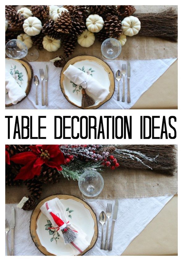 idias de decorao de mesa para o dia de ao de graas e natal