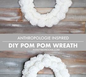 diy anthropologie inspired pom pom wreath