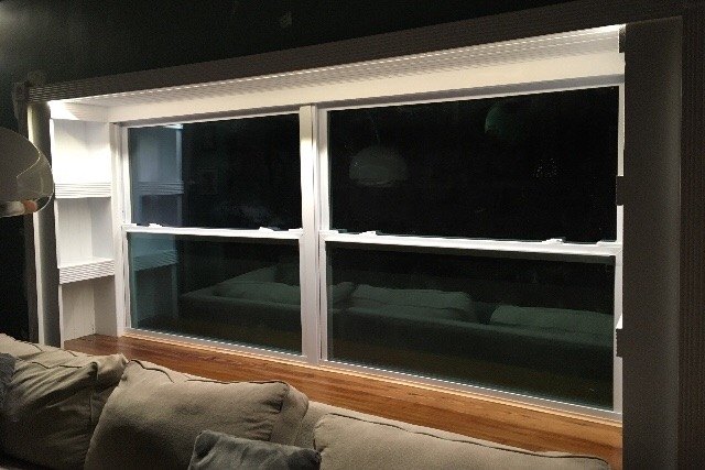 bay window built in bookshelf makeover