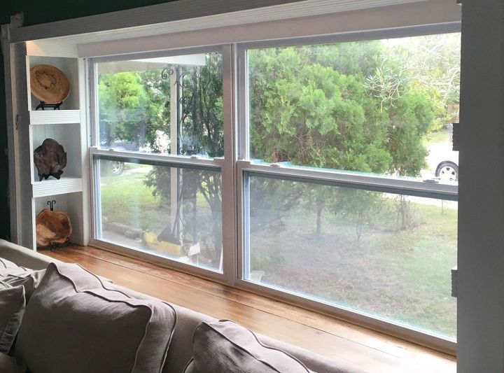 bay window built in bookshelf makeover