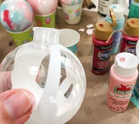 how to make paint swirl ornaments