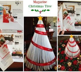 got a magazine make a christmas tree, Finished Magazine Christmas Tree