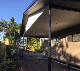 how can we block the sun on west side of carport from heating up the r