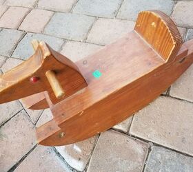 christmas wooden rocking horse