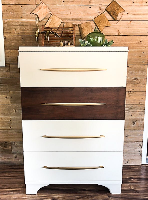 dresser makeover with appliance handles