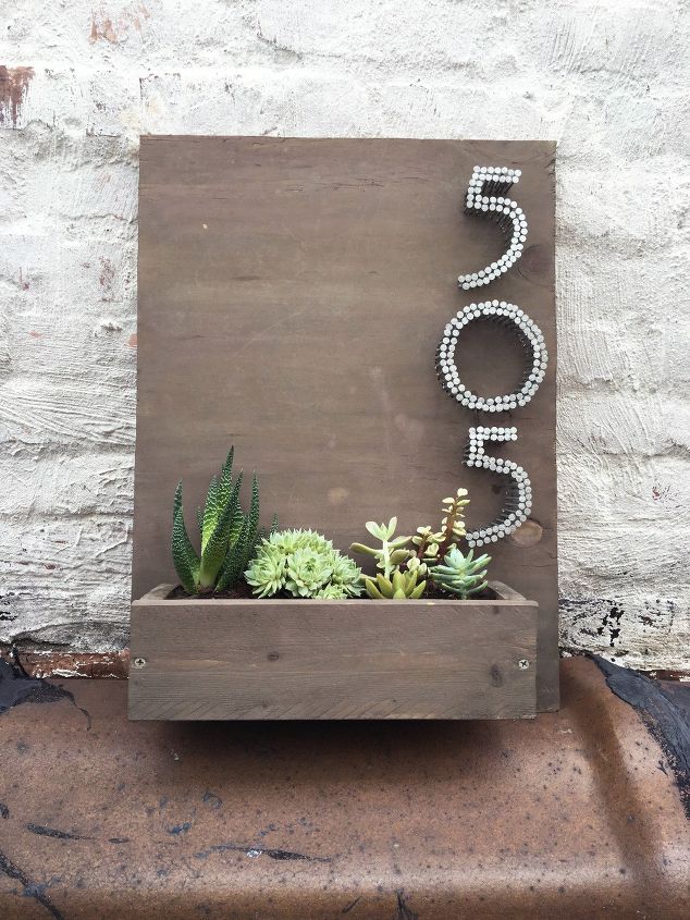 s adorable address plaques to dress up your doors, Make them as amazing planters as well