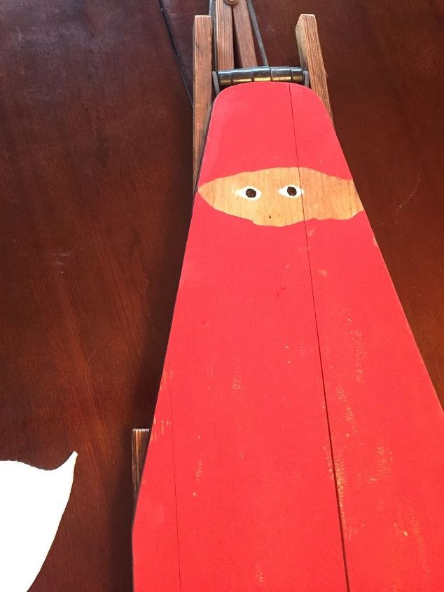 ironing board folk art santa
