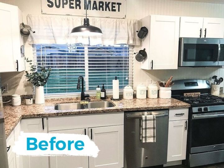 faux brick backsplash