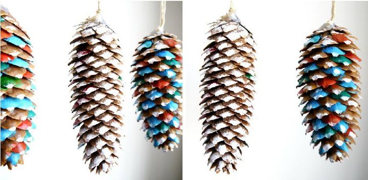s it s pine cone season baby, Let s see some color on your Christmas decor