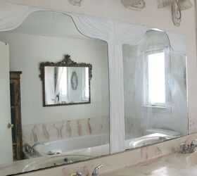 renovacin del bao por menos de 1k, Espejo de grado de constructor convertido en espejo Trumeau