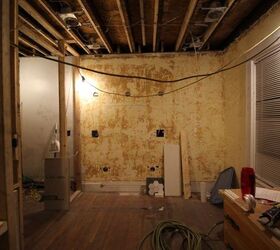 s bathroom renovation under 1k, Here s the vanity wall before