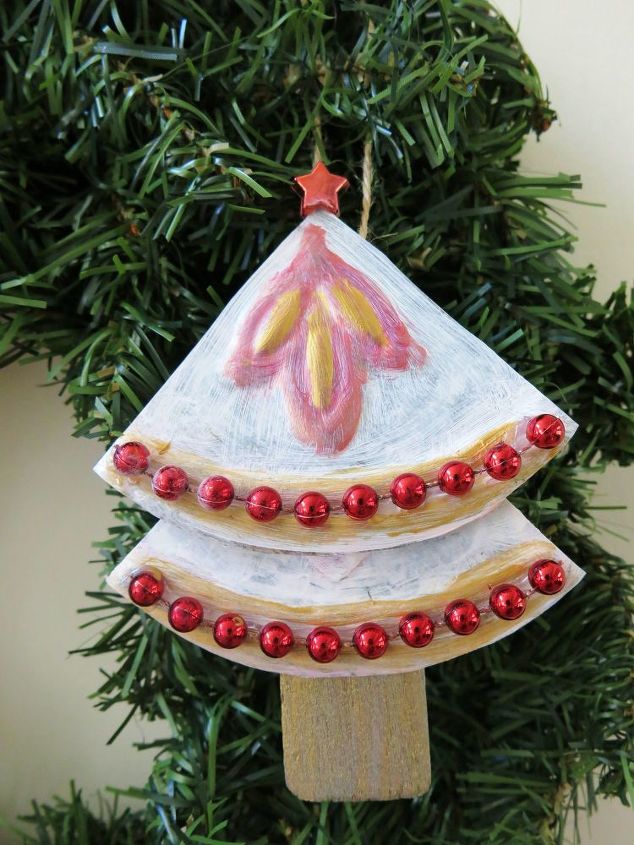 rustic glam christmas tree ornament