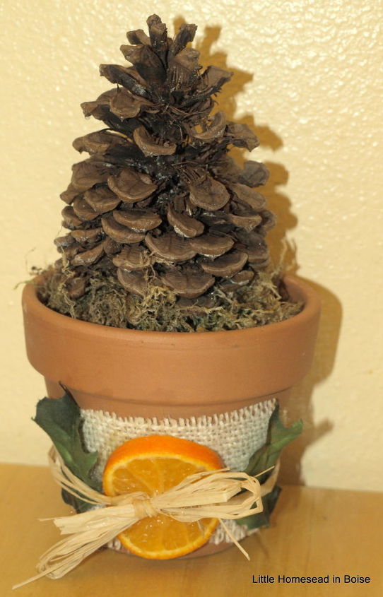 diy pine cone trees for winter decor