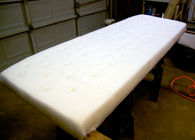 dreamy ombr wall tutorial, Step 5 Glue the foam onto the frame