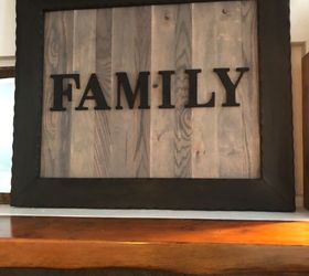 framed family sign, Finish project family sign love it