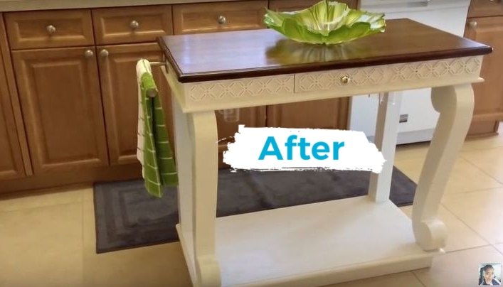 how to add farmhouse cabinet trim, Step 4 Add furniture finishes