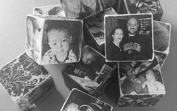 DIY Family Photo Blocks In A Jar For Personalized Gifts